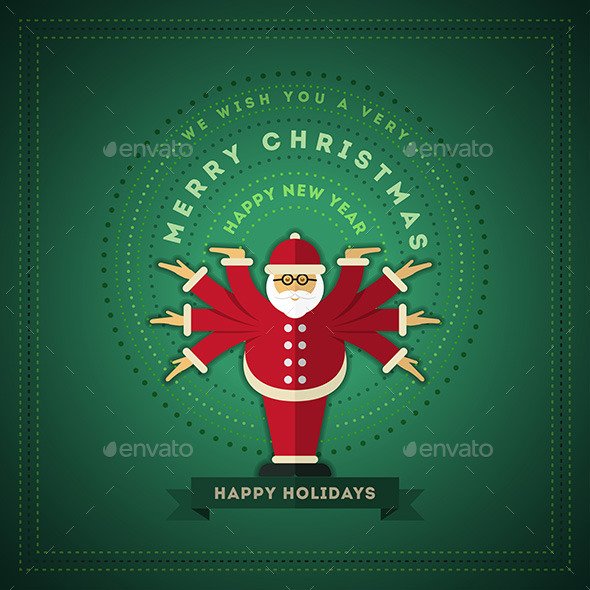 Santa Claus Greeting - Christmas Seasons/Holidays