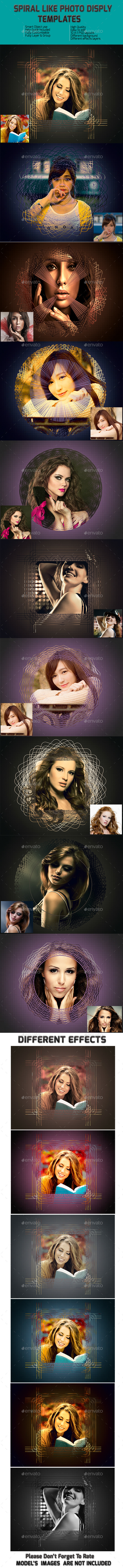 Spiral Like Frame Templates - Photo Templates Graphics