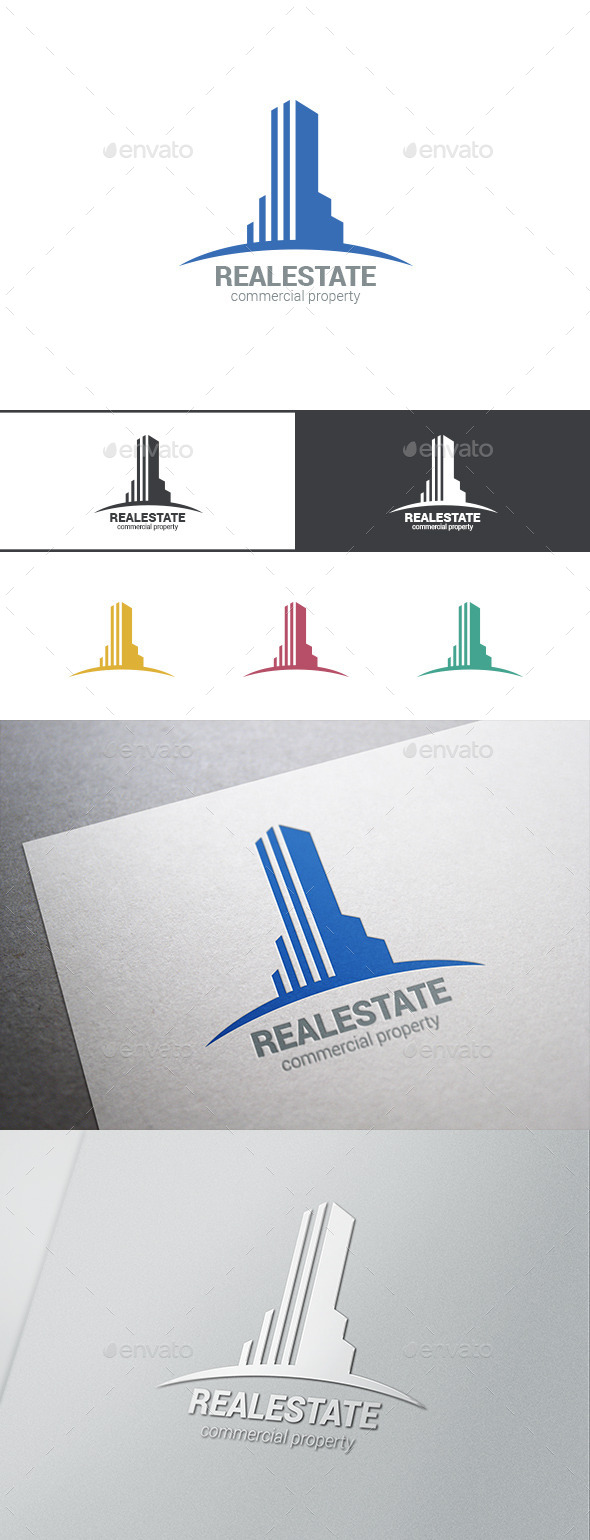 Logo Real Estate Skyscraper - Buildings Logo Templates