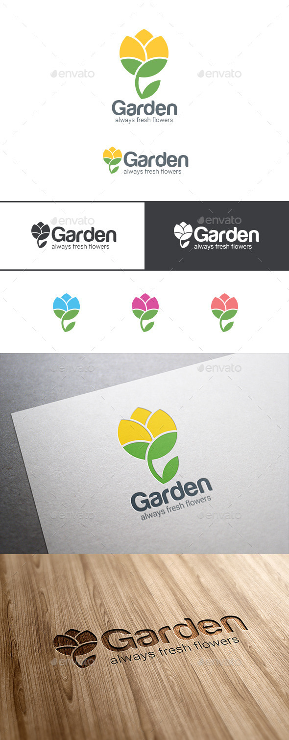 Flower Logo Abstract Garden - Nature Logo Templates