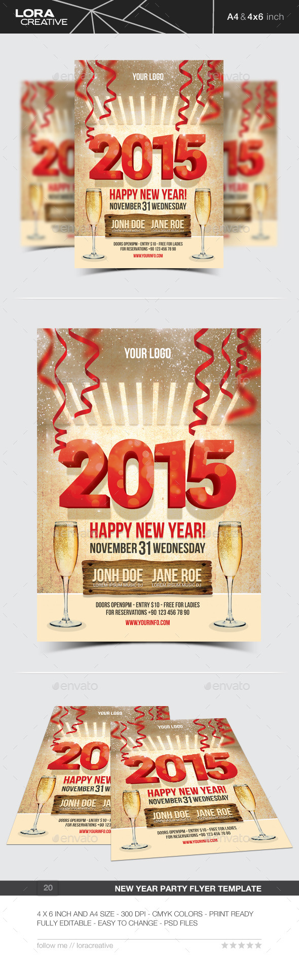 New Year Party Flyer / Poster - 20 - Events Flyers