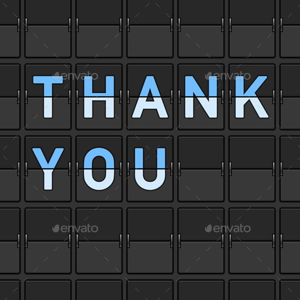 Thank You Flip Board - People Characters