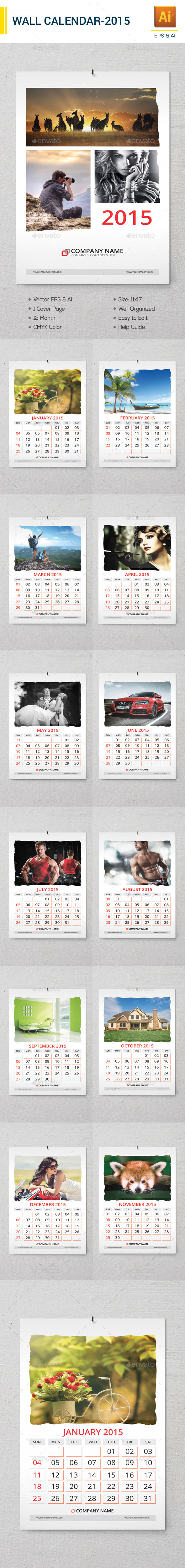Wall Calender 2015 - Calendars Stationery
