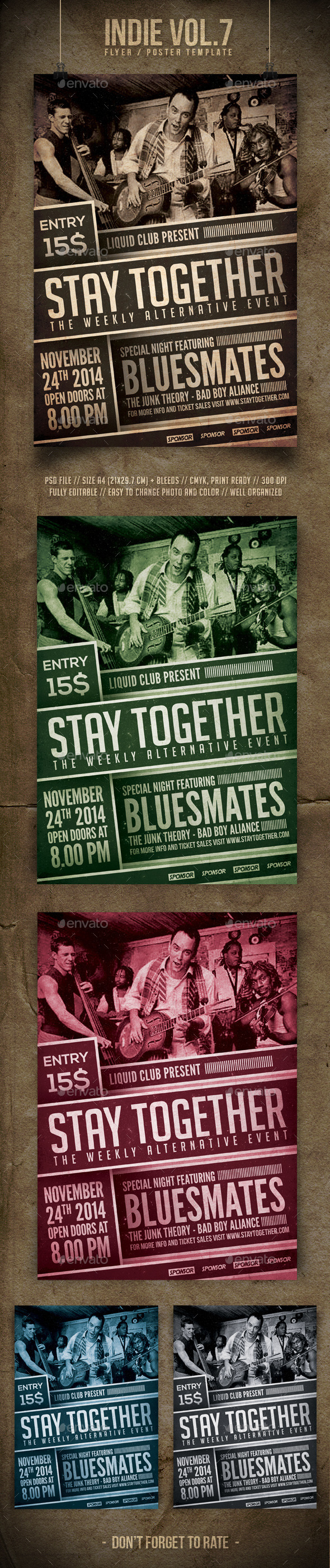 Indie Flyer Template Vol 7 - Concerts Events