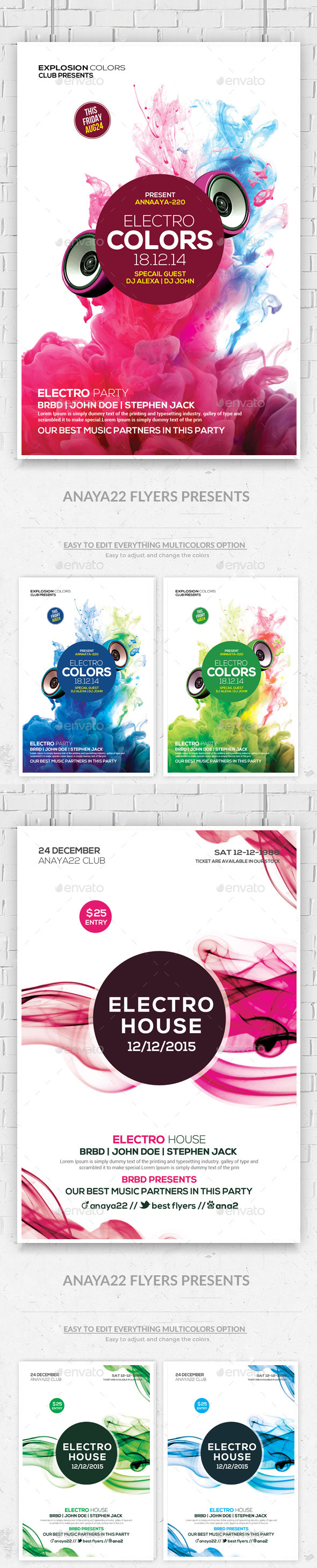 Futuristic Flyer Templates - Clubs & Parties Events