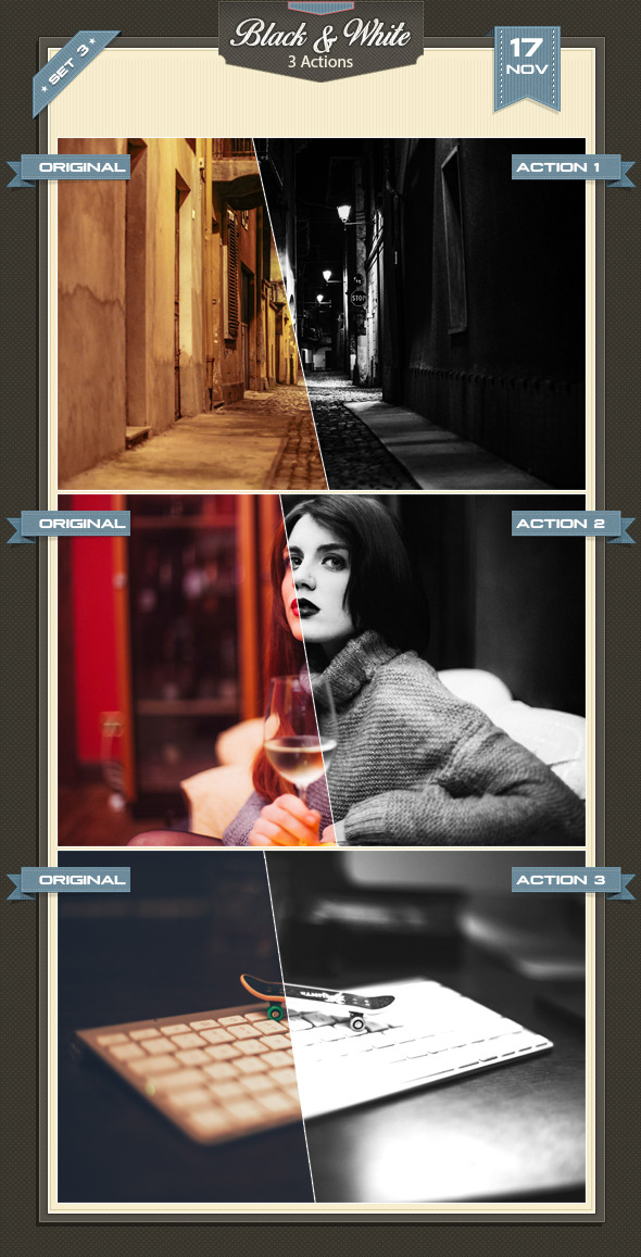Black & White Actions III - Photo Effects Actions