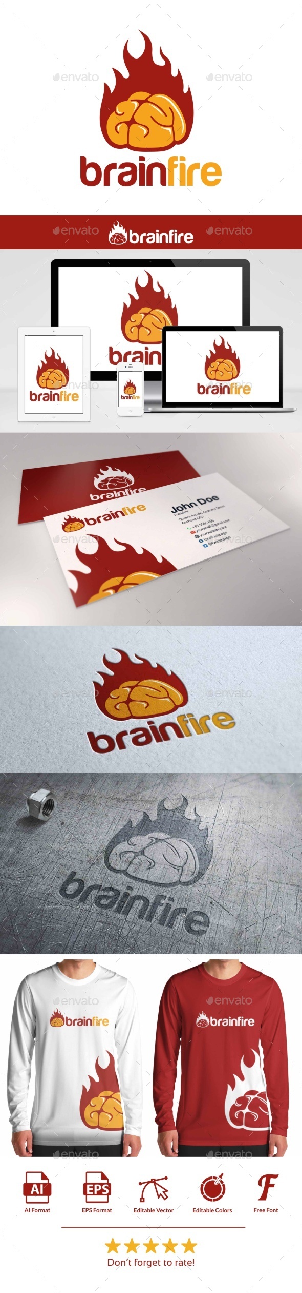 Brains Logo Template Editable Design to Download