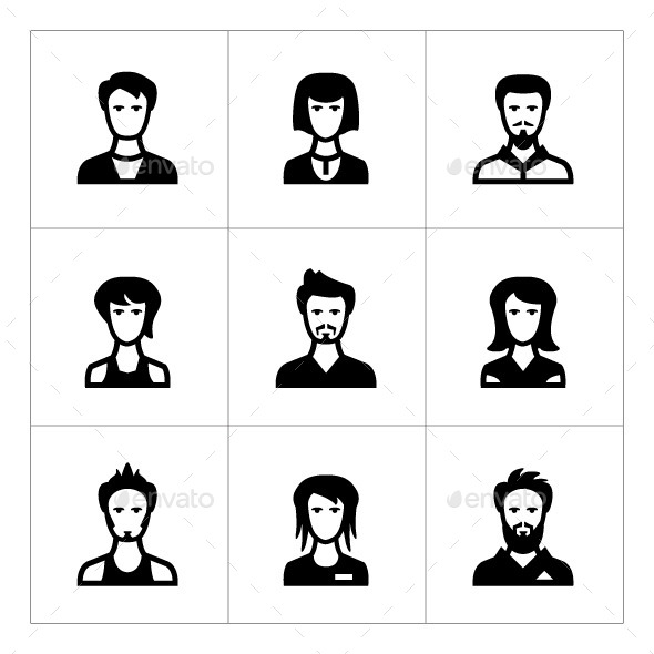 Set Icons of People - People Characters