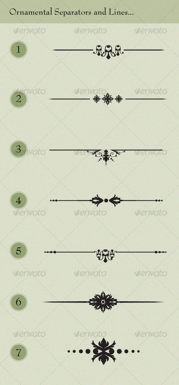 Ornamental Separators and Lines... - Decorative Vectors