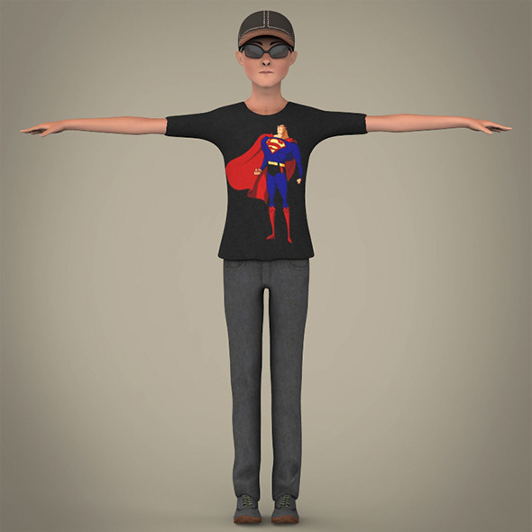 Handsome Cartoon Boy - 3DOcean Item for Sale