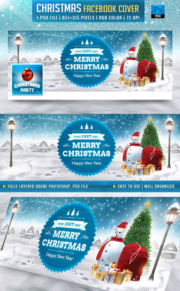 Merry Christmas Facebook Cover - Facebook Timeline Covers Social Media
