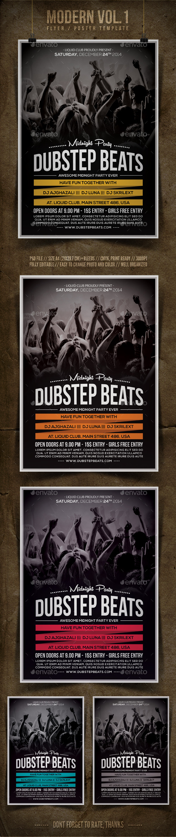 Modern Flyer Template Vol.1 - Clubs & Parties Events