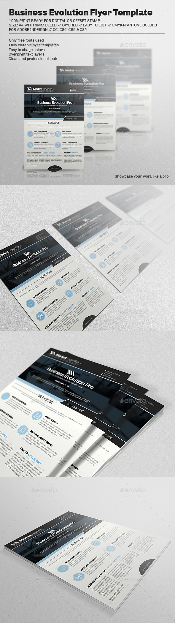 Business Evolution Flyer Template - Corporate Flyers