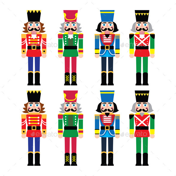 Christmas Nutcracker Soldier Figurines - Christmas Seasons/Holidays