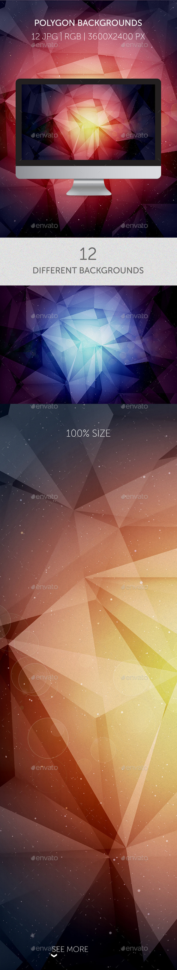 12 Amazing Cosmic Polygon Backgrounds