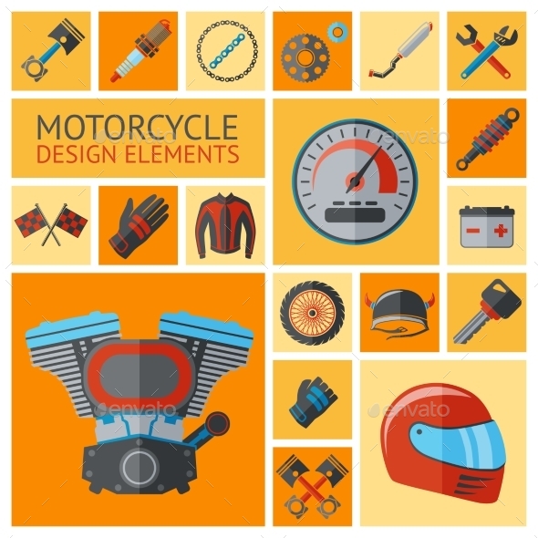 Motorcycle Parts Set