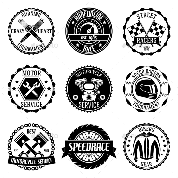 Motorcycle Racings Emblems