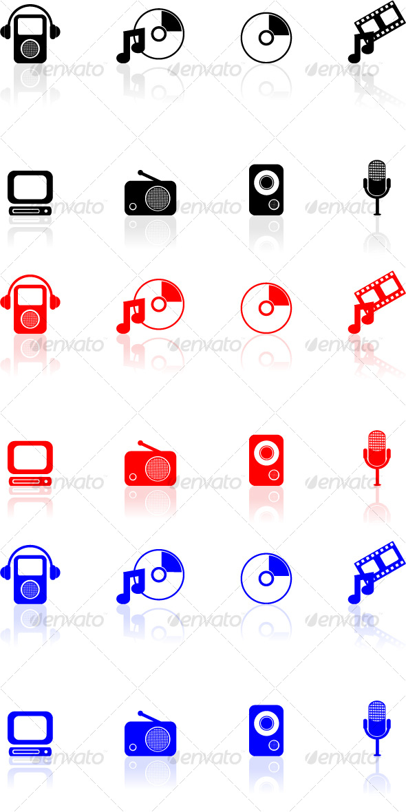 Audio Icons Set - Web Icons