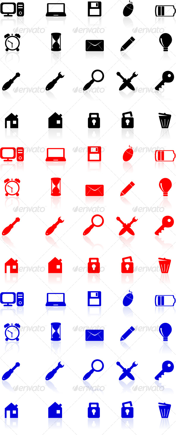 Computer Icons Set - Web Icons