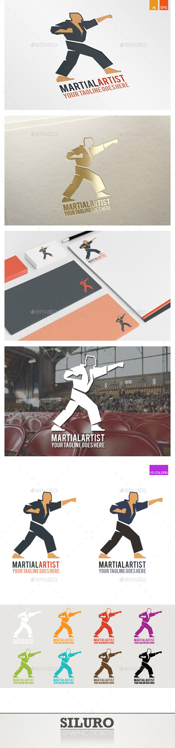Martial Artist Logo - Humans Logo Templates