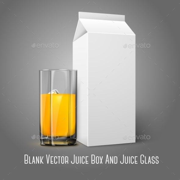 Blank Package with Juice Glass - Man-made Objects Objects