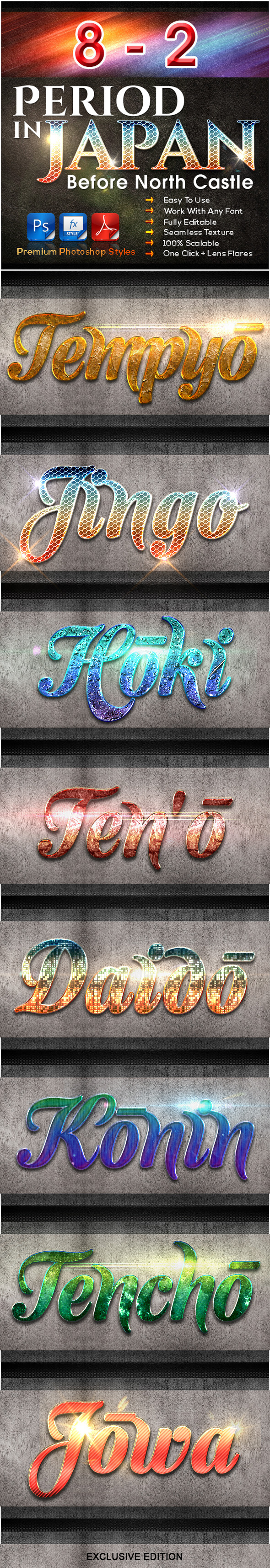8 Before North Castle Vol.2 | Period in Japan - Text Effects Styles