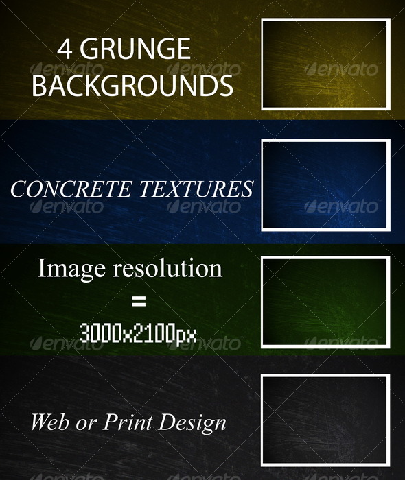 4 GRUNGE BACKGROUNDS - Industrial / Grunge Textures