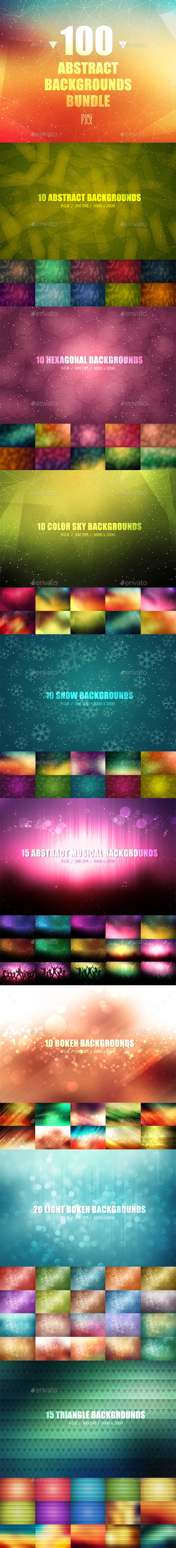 100 Abstract Backgrounds Bundle - Abstract Backgrounds
