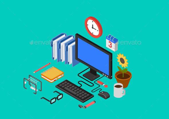 Workplace Concept - Computers Technology