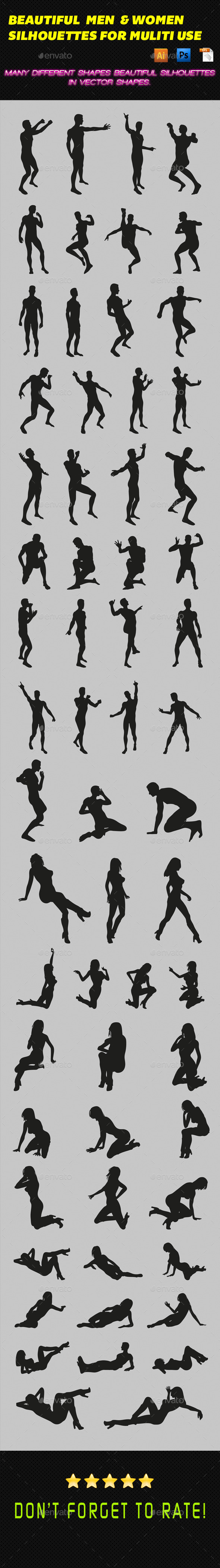 Men & Women Silhouettes 02 - People Characters