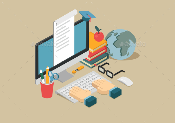 Online Education Concept - Abstract Conceptual