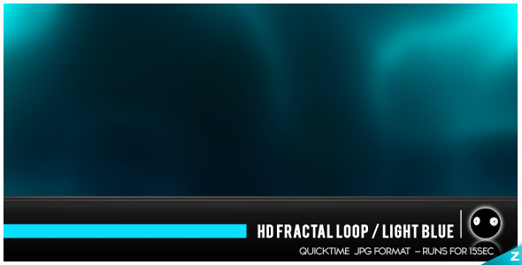 HD Logo Fractal Loop - Light Blue