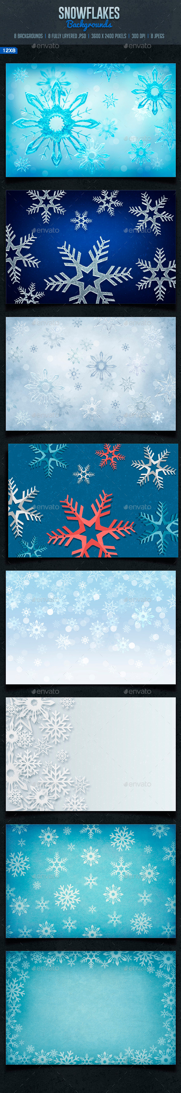 Snowflakes Backgrounds - Backgrounds Graphics