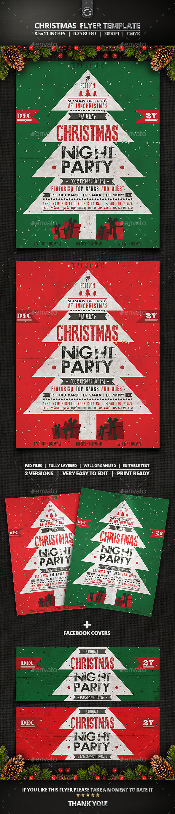 Christmas Flyer Template - Holidays Events