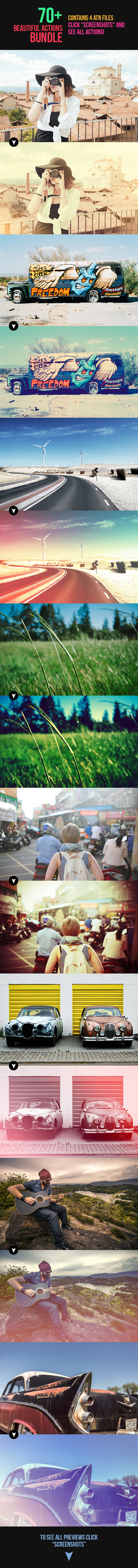 70+ Beautiful Actions Bundle - Photo Effects Actions