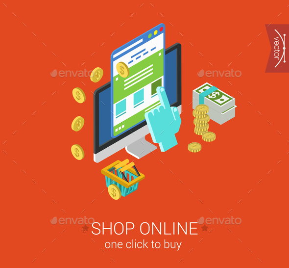Shop Online Concept - Web Technology