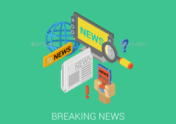 Breaking News Concept - Media Technology
