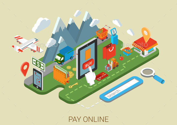 Pay Online Concept - Web Technology