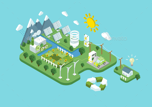 Ecology Concept - Industries Business