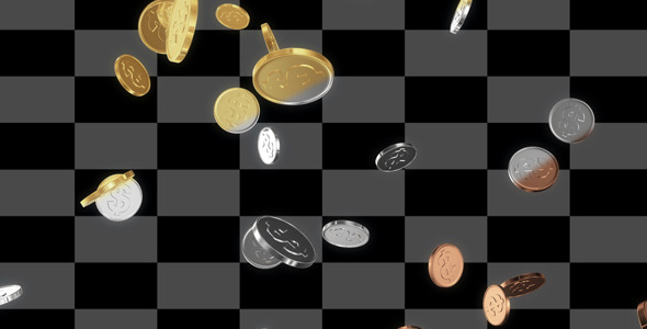 Falling Coins - Gold Silver Bronze - 6 Videos