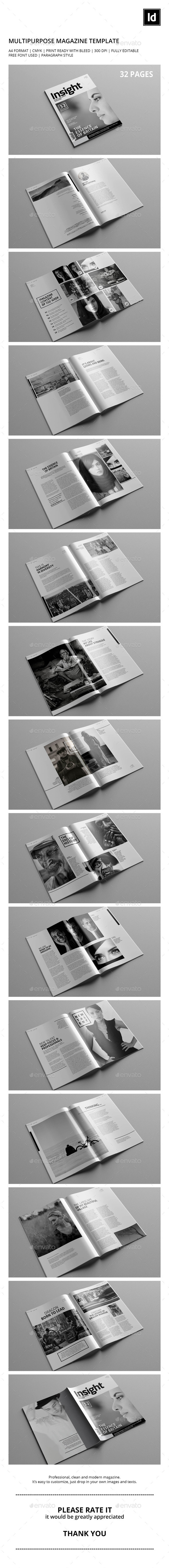 Black & White Multipurpose Magazine - Magazines Print Templates