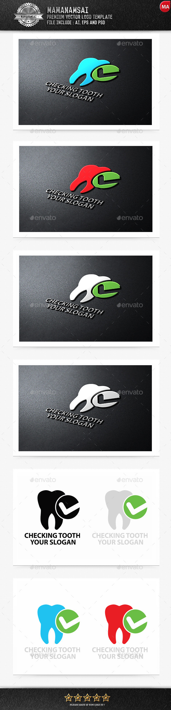 Checking Tooth Logo - Logo Templates