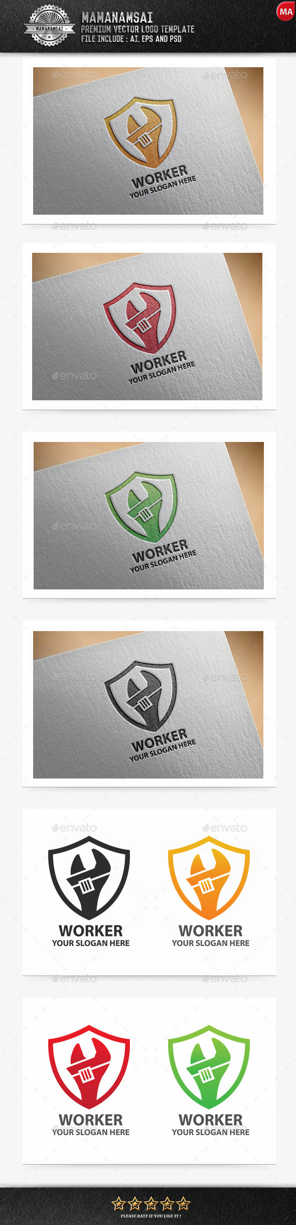 Worker Logo - Logo Templates