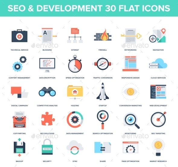 SEO and Development - Technology Icons