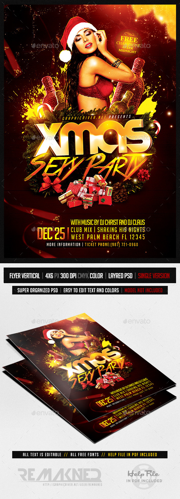 Xmas Sexy Party | Flyer Template PSD - Events Flyers