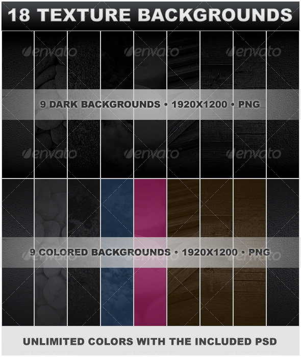 18 Texture Backgrounds - Miscellaneous Textures