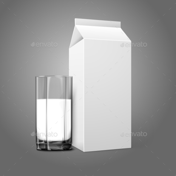 Blank Package with Milk Glass - Man-made Objects Objects
