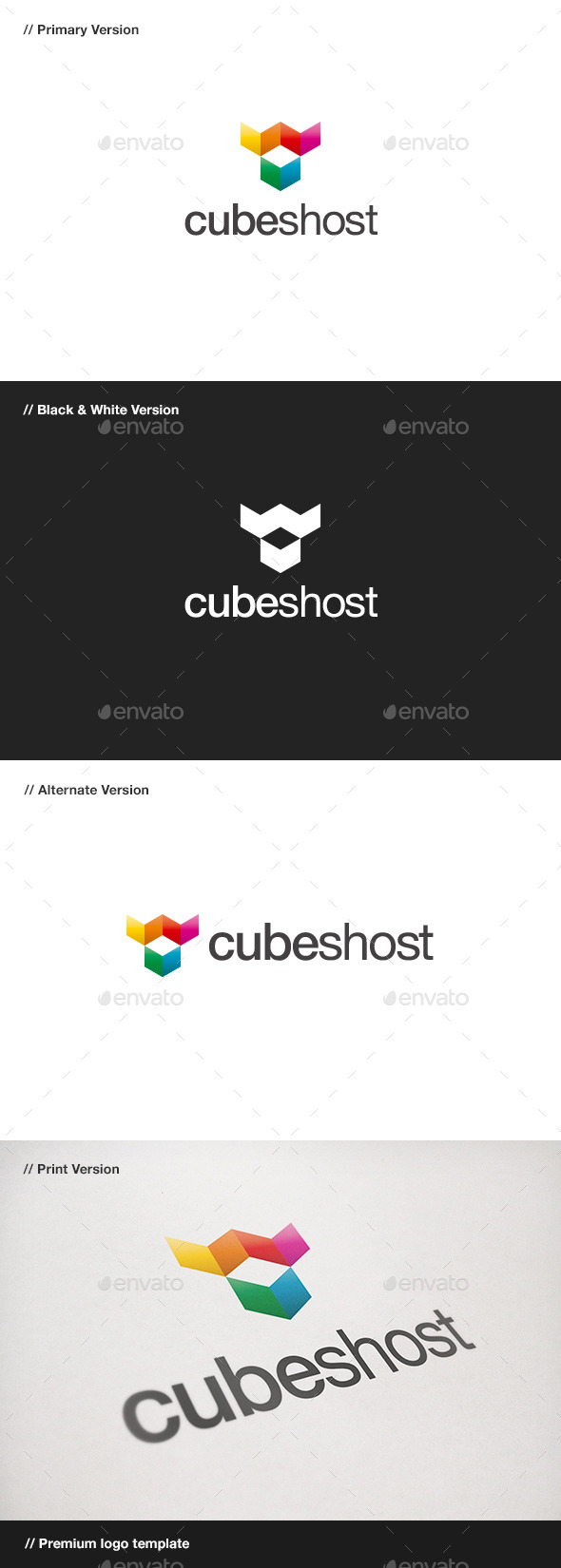 Cubes Host Logo - Objects Logo Templates