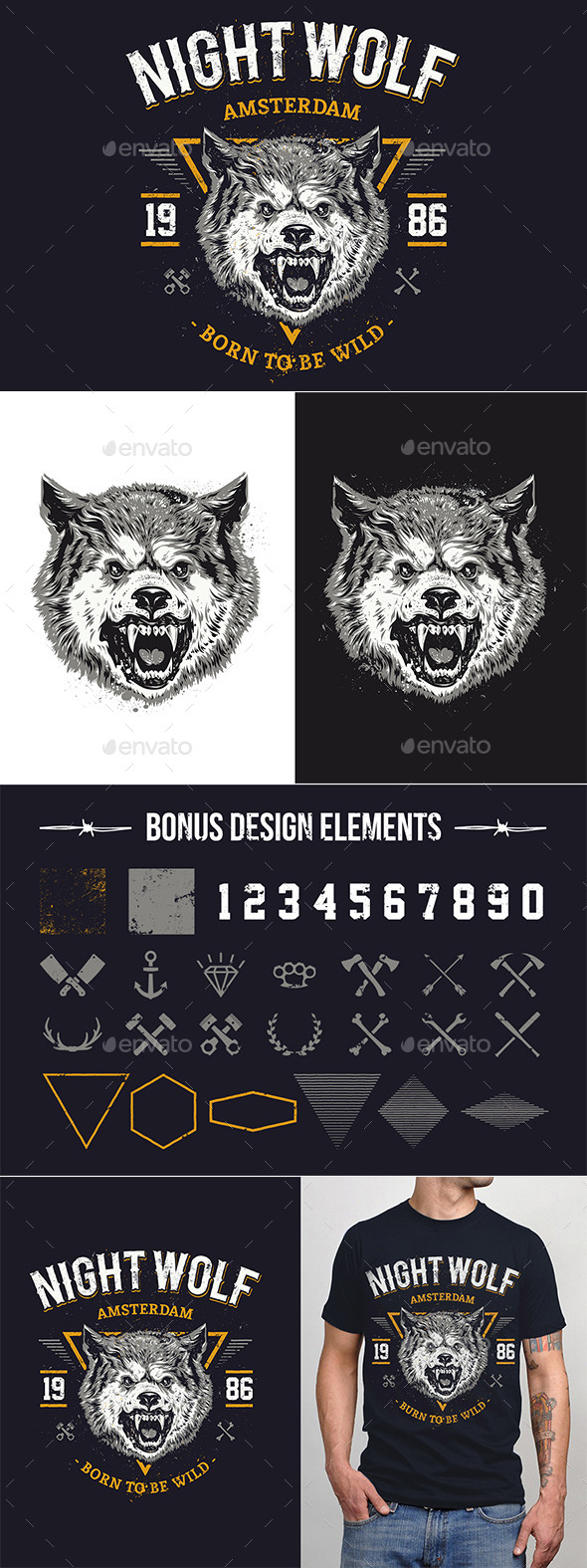 Night Wolf - Animals Characters