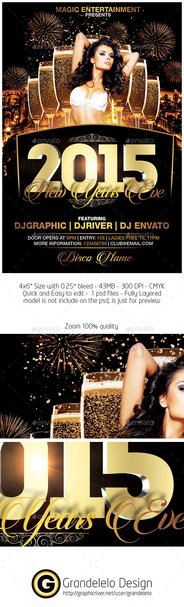 2015 New Years Eve Flyer - Holidays Events
